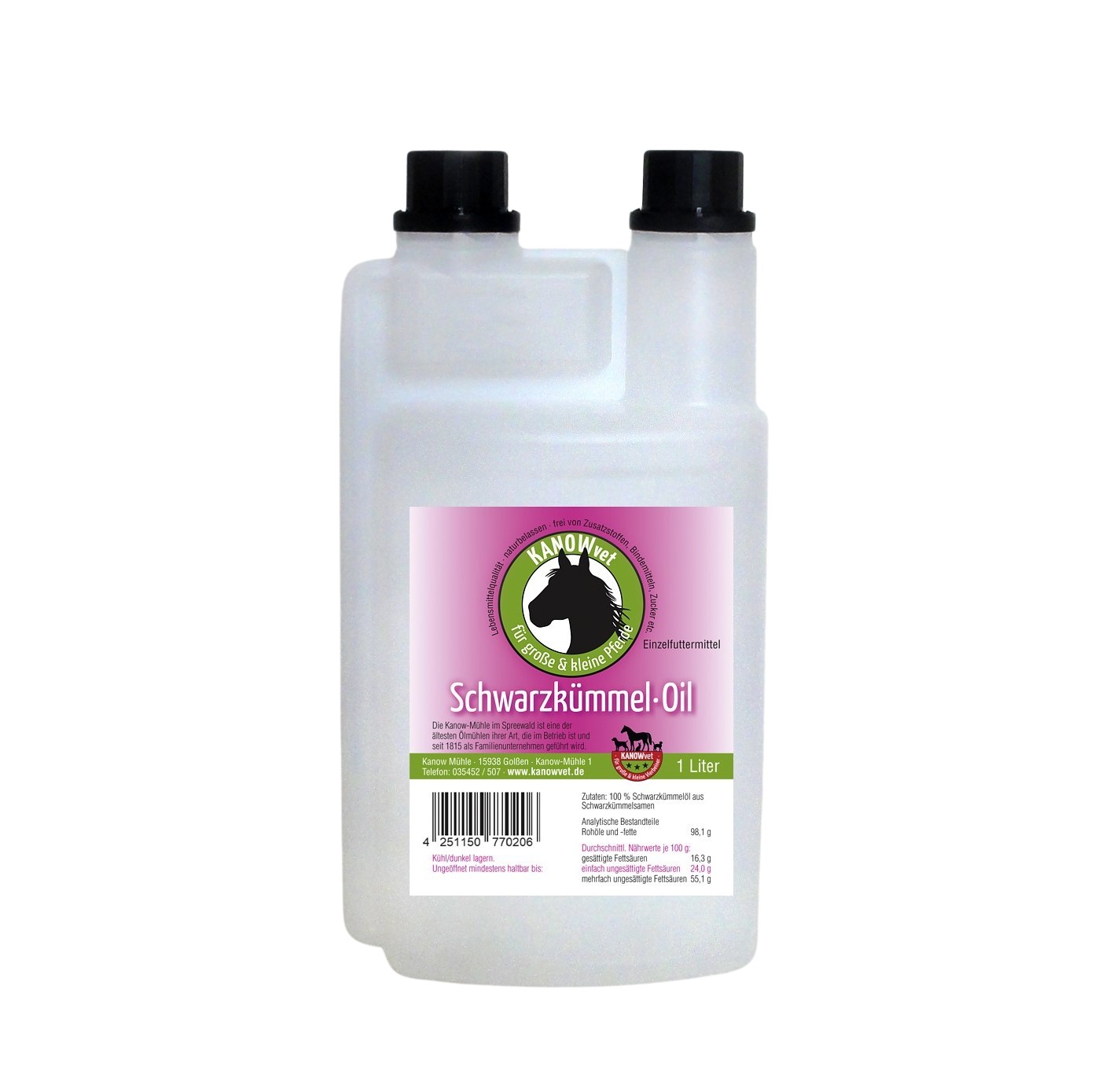 Schwarzkümmelöl für Pferde (Pumpdosierflasche)